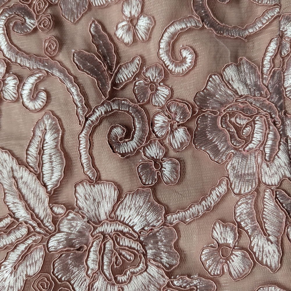 Unbranded Pink Embroidered Lace Cocktail Dress - Picture 7 of 10